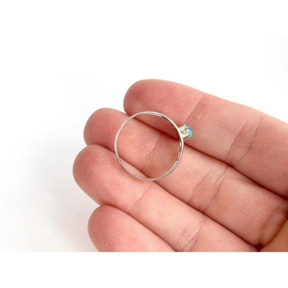 Native American Made TurquoiseVintage Southwest Style Cutout Ring - sz 8.25 - Picture 7 of 10